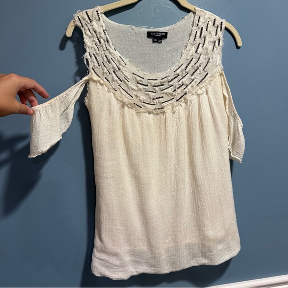 Gryphon New York Beaded Neckline Blouse - Picture 2 of 5